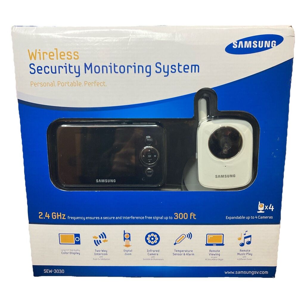 Samsung SEW-3030 Security Baby Monitoring System Monitor and Camera New Open Box